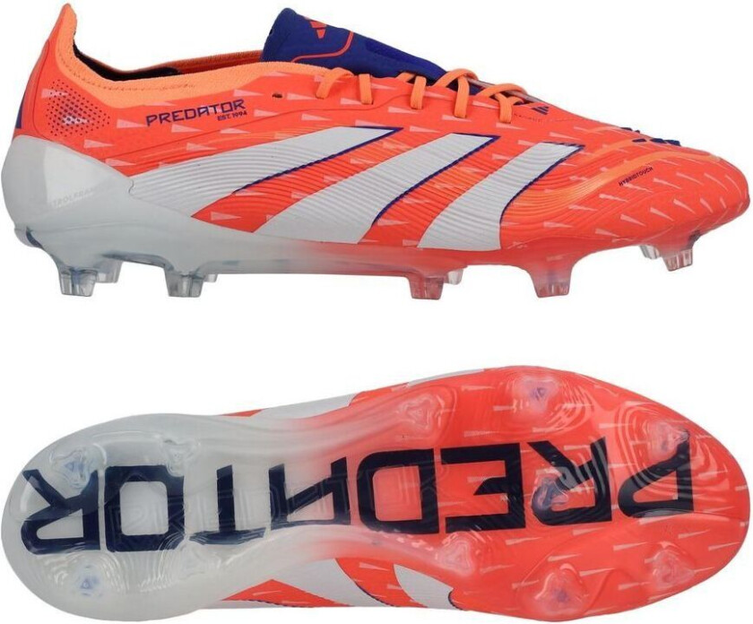 Predator Elite FG Coral Blaze - Oransje/Fottøy Hvit/Oransje - Gress (FG), størrelse 39⅓