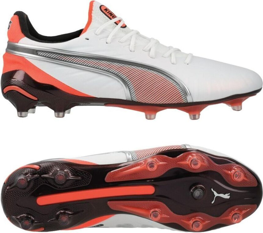 King Ultimate FG/AG Untamed - White/ Sølv/rød/ Svart Kvinner, størrelse 38