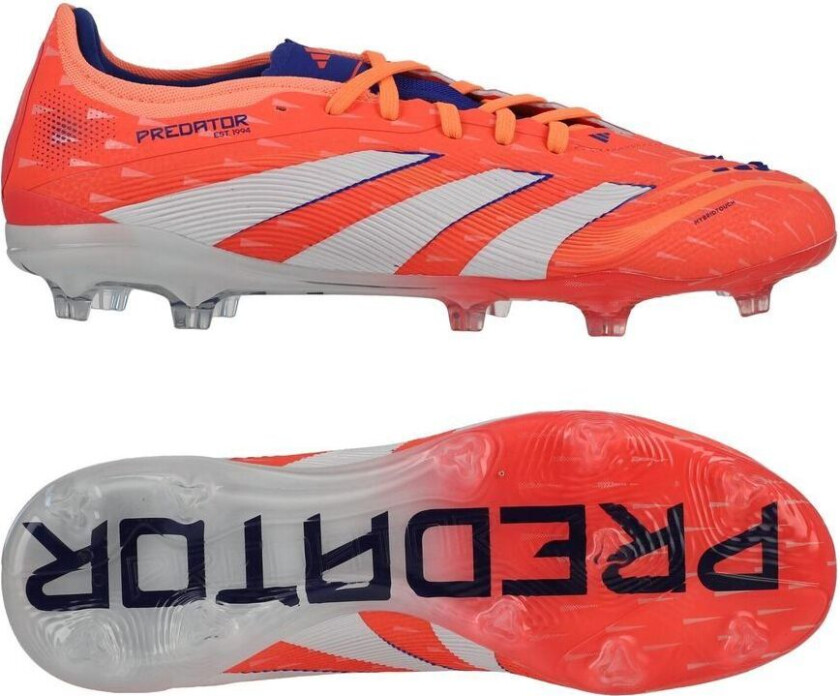 Predator Pro FG Coral Blaze - Oransje/Fottøy Hvit/Oransje - Gress (FG), størrelse 44