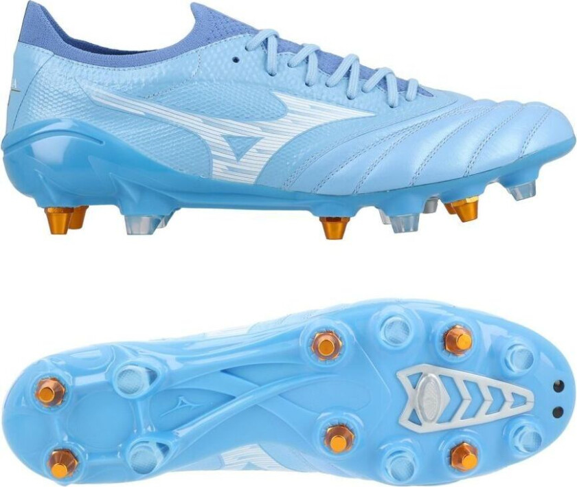 Morelia Neo IV Beta Elite SG Unity Sky - Pastellblå/Hvit/Blå - Vått gress (SG), størrelse 43