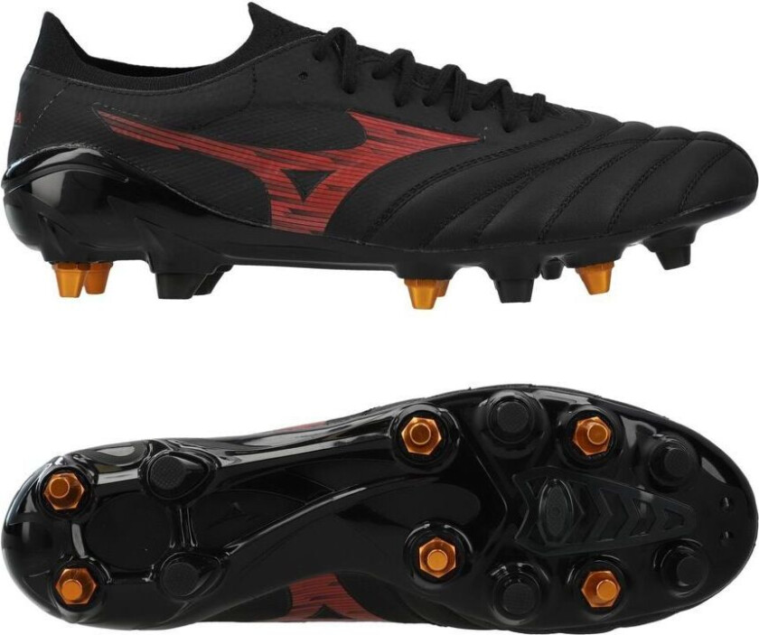 Morelia Neo IV Beta Elite SG Shadow Gem - Svart/rød - Vått gress (SG), størrelse 40½