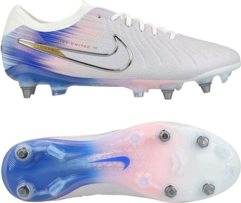 Tiempo Legend 10 Elite SG-PRO Player Edition United - Vast Grey/Blå - Vått gress (SG), størrelse 40