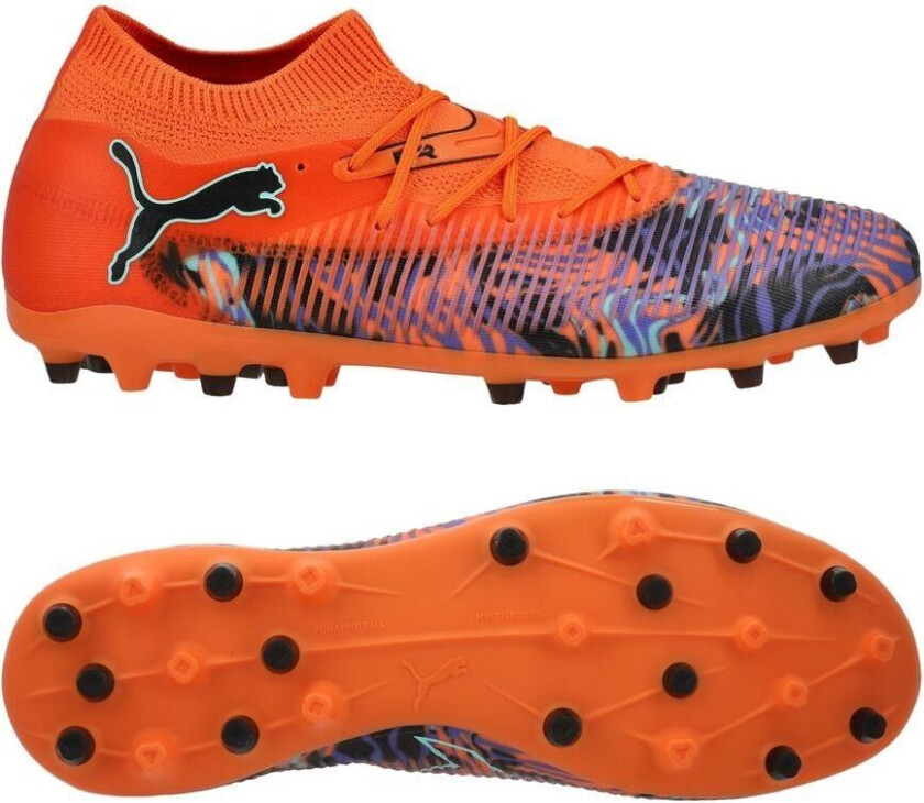 Future 8 Match MG Creativity - Oransje valmue/mørk lilla/Electric Peppermint/ Svart LIMITED EDITION - Multi Ground (MG), størrelse 42