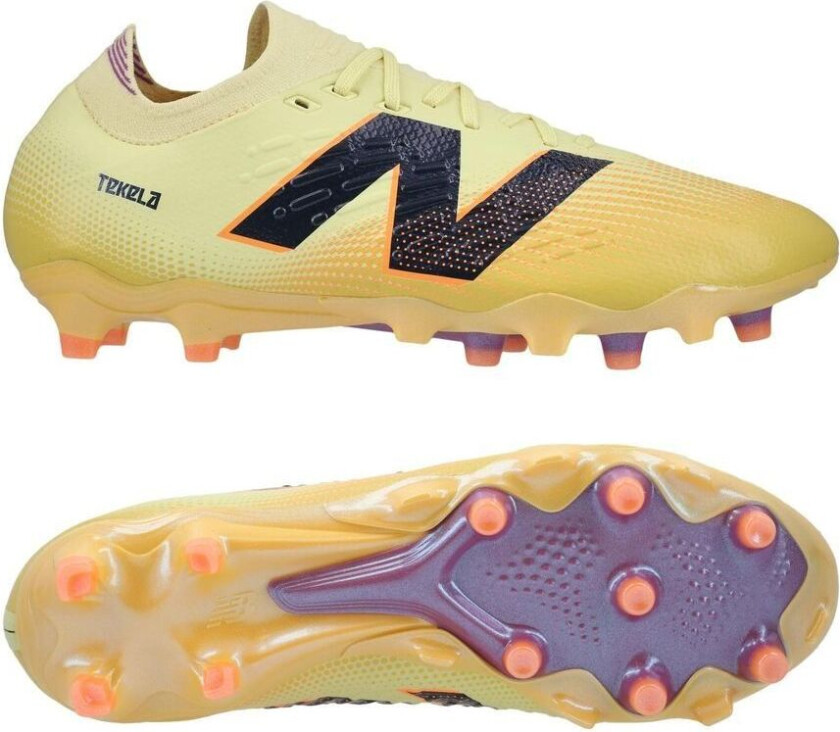 Tekela V4 Pro Lav Fg Energy Rush - Pergament/svart/oransje - Gress (Fg), størrelse 44