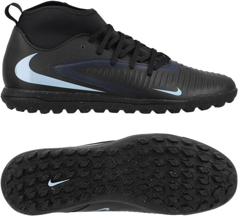 Phantom 6 Club High Cut TF Shadow - Svart/Isblå - Turf (TF), størrelse 42