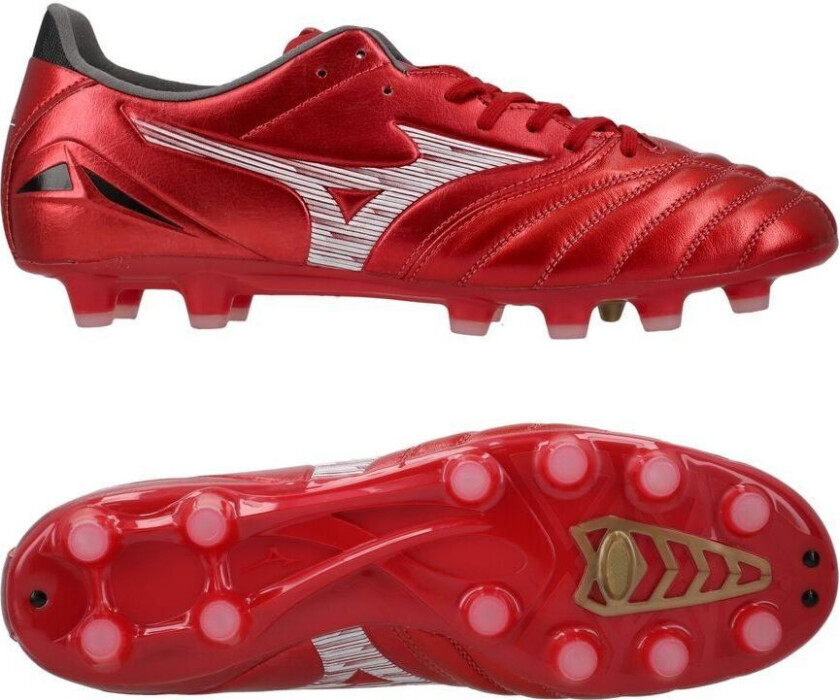 Morelia Neo IV Pro FG Ruby Red - Rød/Hvit/Svart - Gress (FG), størrelse 40½