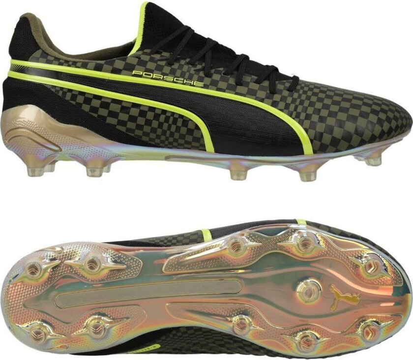 King Ultimate X Porsche Fg/ag - Oliven/ Svart/ Gold Limited Edition, størrelse 40
