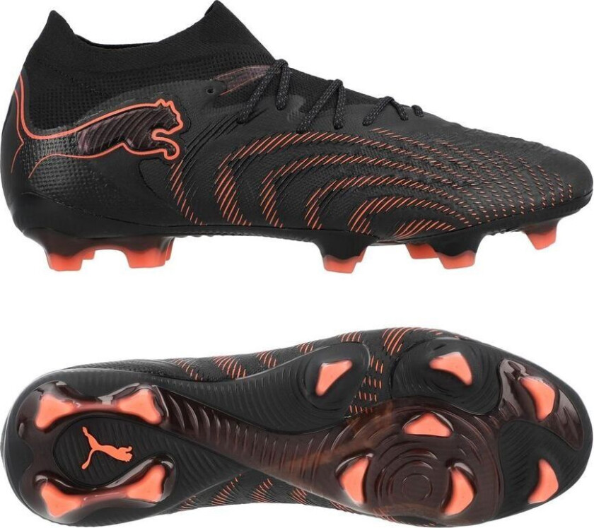 Future 9 Ultimate FG Eclipse - Svart/rød/Strong Gray - Gress (FG), størrelse 42½