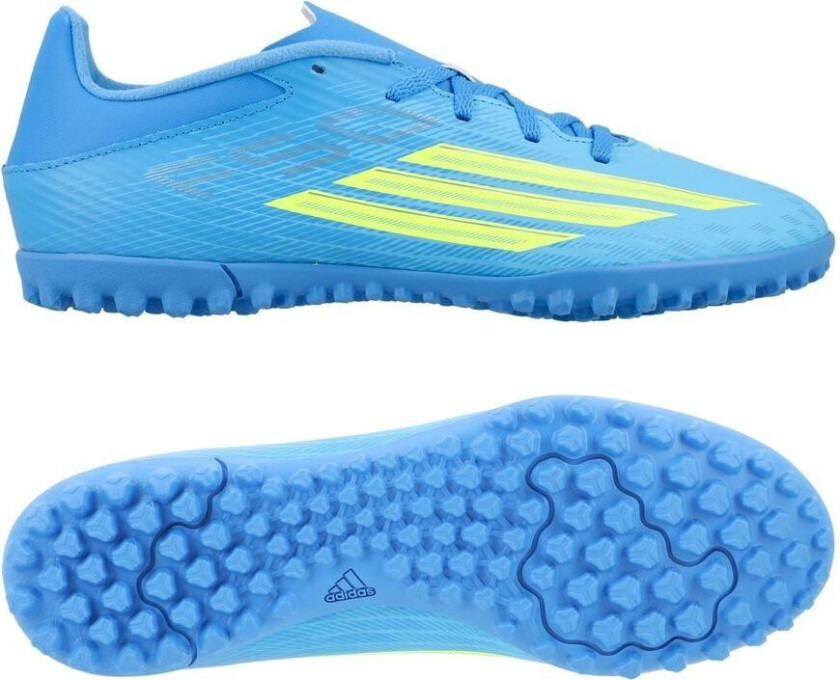 F50 Club Tf Ice Cold Precision - Lucid Ray Blue/gul/light Utility Aqua - Turf (Tf), størrelse 42