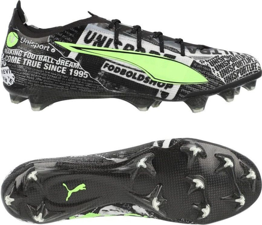 X Unisport Ultra 5 Carbon FG "Why Always Unisport?" - White/ Svart/ Rød LIMITED EDITION - Gress (FG), størrelse 43