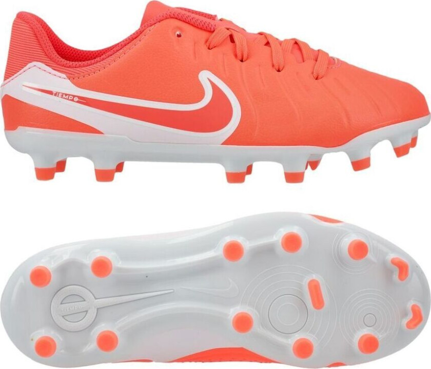 Tiempo Legend 10 Academy Mg Mad Energy - Lava/hvit Barn - Multi Ground (Mg), størrelse 35