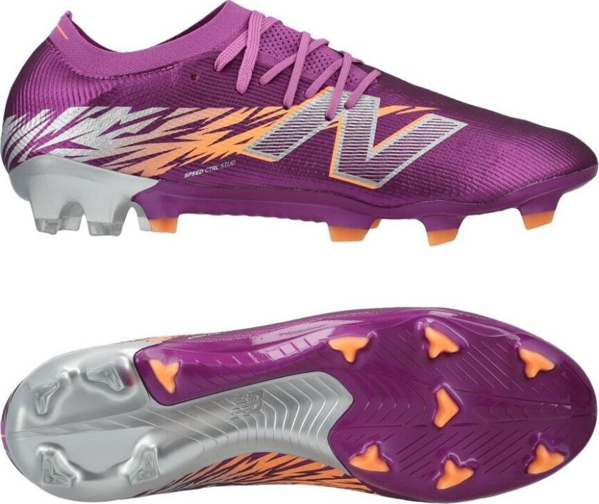 Furon V8 Elite FG Energy Rush - Lilla/Sølv/Oransje, størrelse 37½