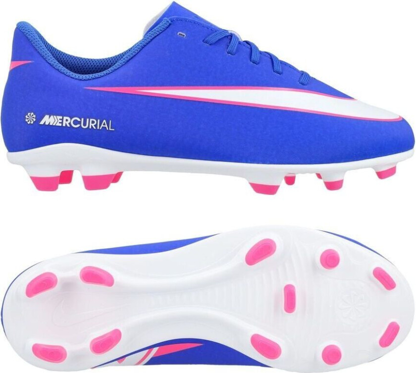 Mercurial Vapor 16 Club MG Attack - Blå/Hvit Barn - Multi Ground (MG), størrelse 36