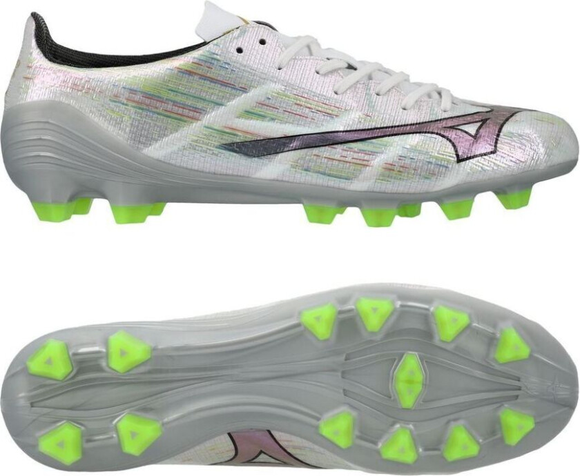 Alpha II Pro FG - Hvit/Sølv iriserende/Svart - Gress (FG), størrelse 44