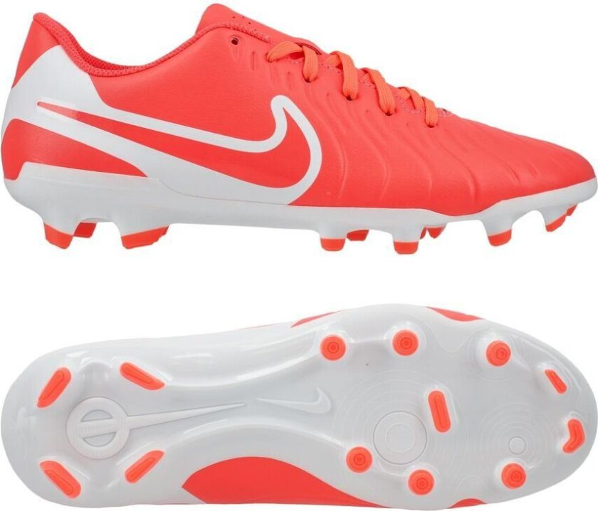 Tiempo Legend 10 Club Mg Mad Energy - Lava/hvit - Multi Ground (Mg), størrelse 37½