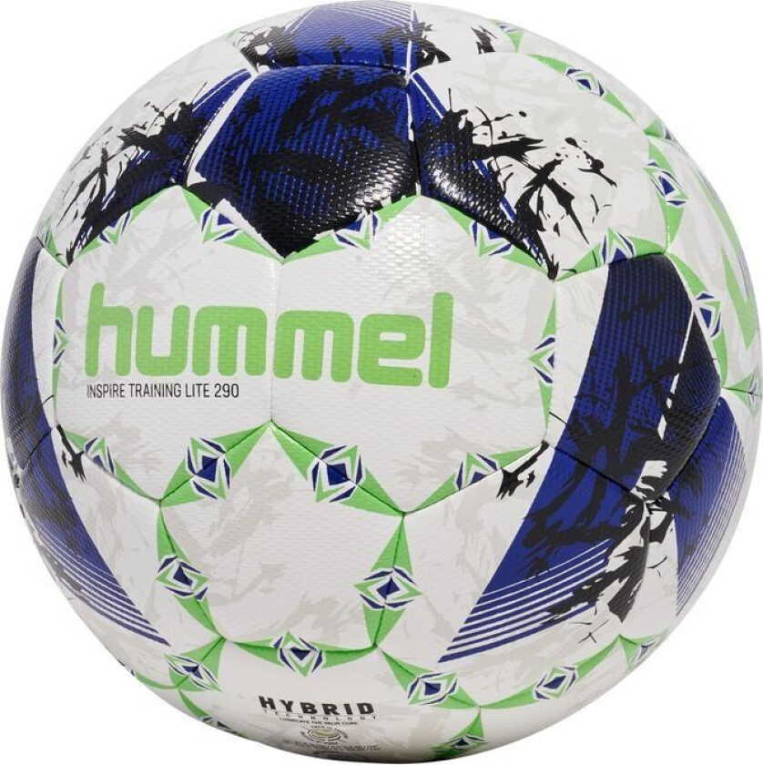 Fotball Inspire Training Lite 290 FB - Hvit/Blå/Neon Grønn, størrelse Ball SZ. 3