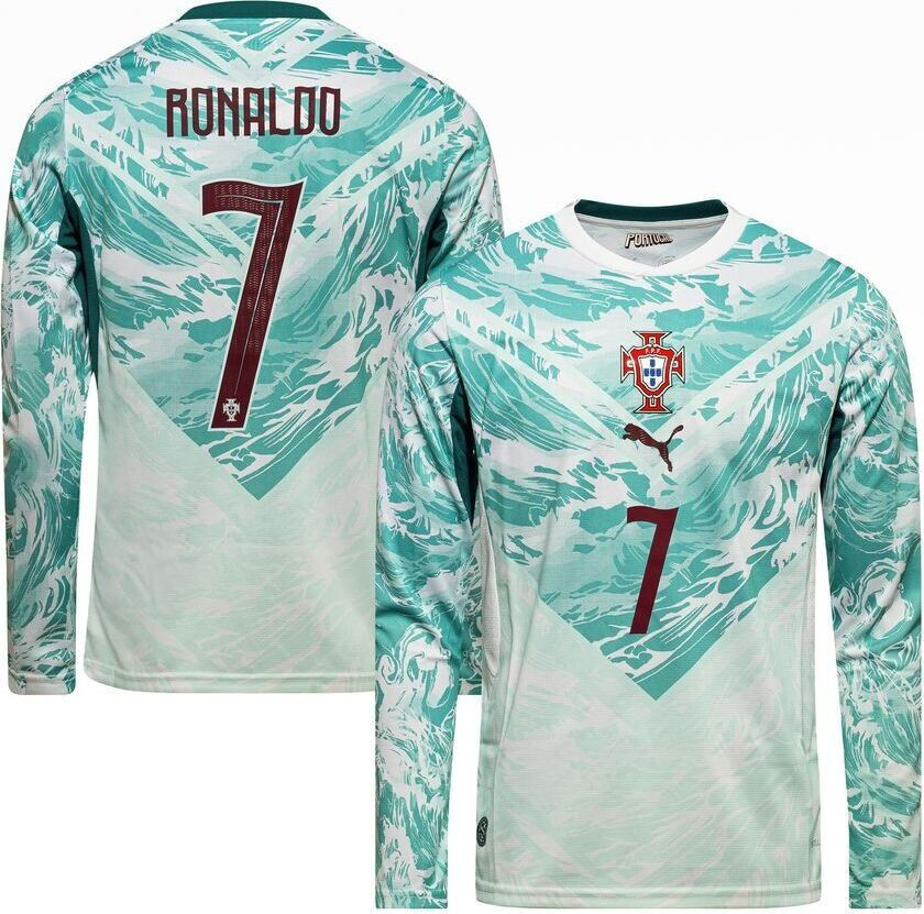 Portugal Bortedrakt World Cup 2026 Langermet Ronaldo 7 - PUMA, størrelse Medium