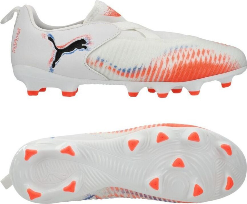 Future 8 Match Laceless FG/AG Untamed - White/ Svart/rød Barn, størrelse 37½