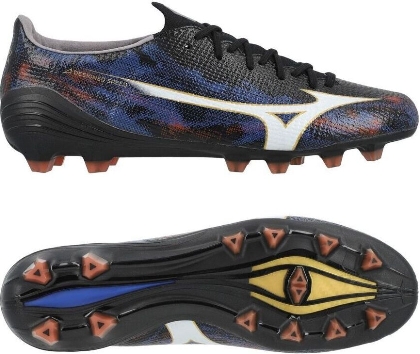 Alpha III Made in Japan FG III - Svart/Blå/Hvit - Gress (FG), størrelse 45