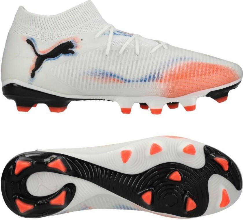 Future 8 Pro FG/AG Untamed - White/ Svart/rød, størrelse 44½