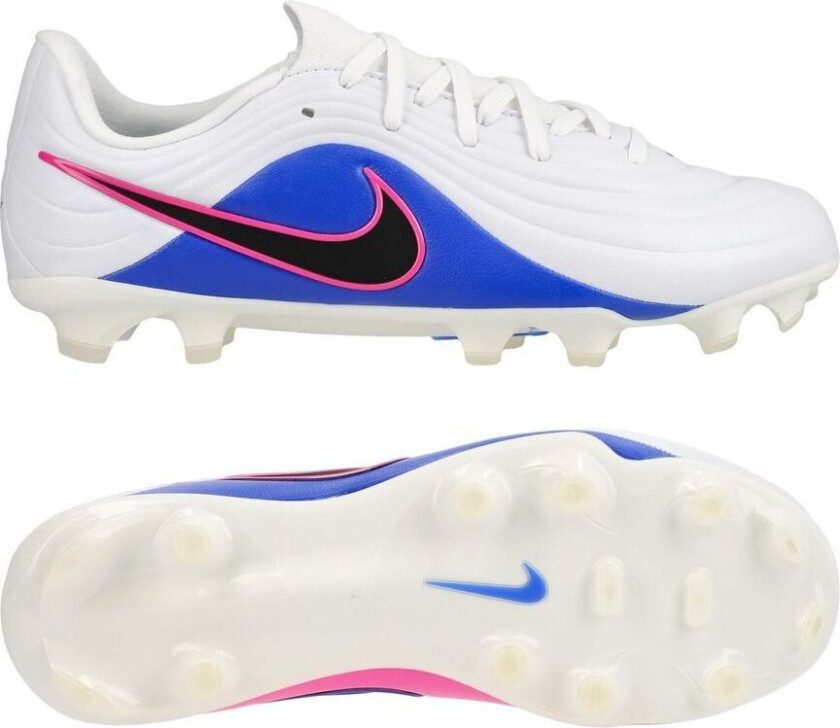 Tiempo Maestro Academy MG Attack - Hvit/Svart/Blå/Rosa Barn - Multi Ground (MG), størrelse 37½