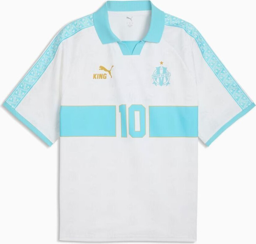 Marseille Fotballdrakt King Retro - PUMA White/Blågrønn, størrelse Small