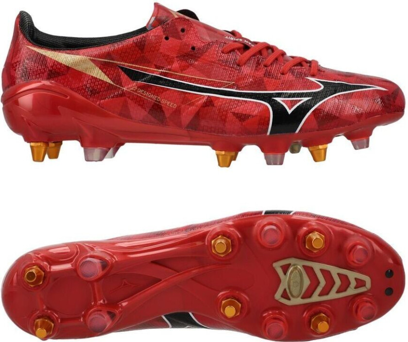 Alpha II Made in Japan SG Ruby Red - Rød/Svart/Gull - Vått gress (SG), størrelse 40½