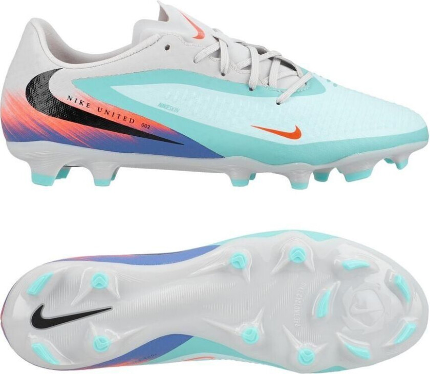 Phantom 6 Academy Low Cut Mg United - Turkis/oransje - Multi Ground (Mg), størrelse 43