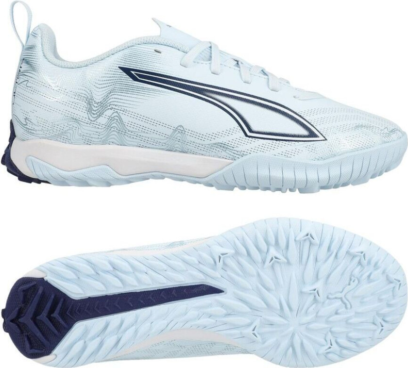 Ultra 6 Play Mid + TT Dreamrush - Isblå/ White/Blue Jewel Barn - Turf (TF), størrelse 35