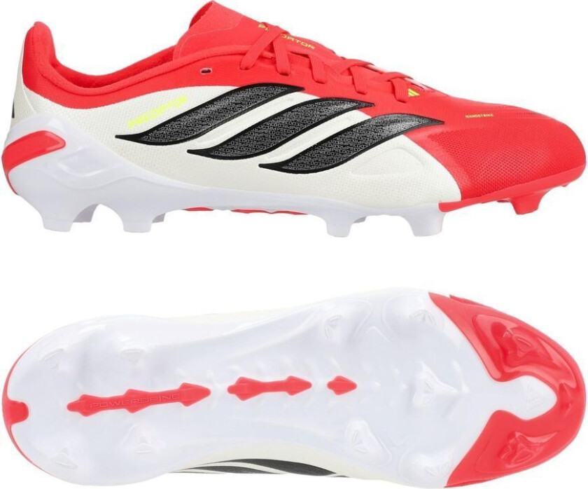 Predator League FG Born For Goals - Lucid Red/Svart/Fottøy Hvit Barn - Gress (FG), størrelse 32