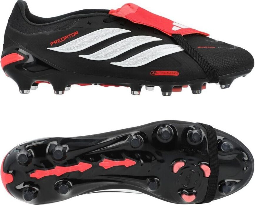 Predator Pro Fold-over Tongue AG Immortal DNA - Svart/Fottøy Hvit/Lucid Red - Kunstgress (AG), størrelse 48