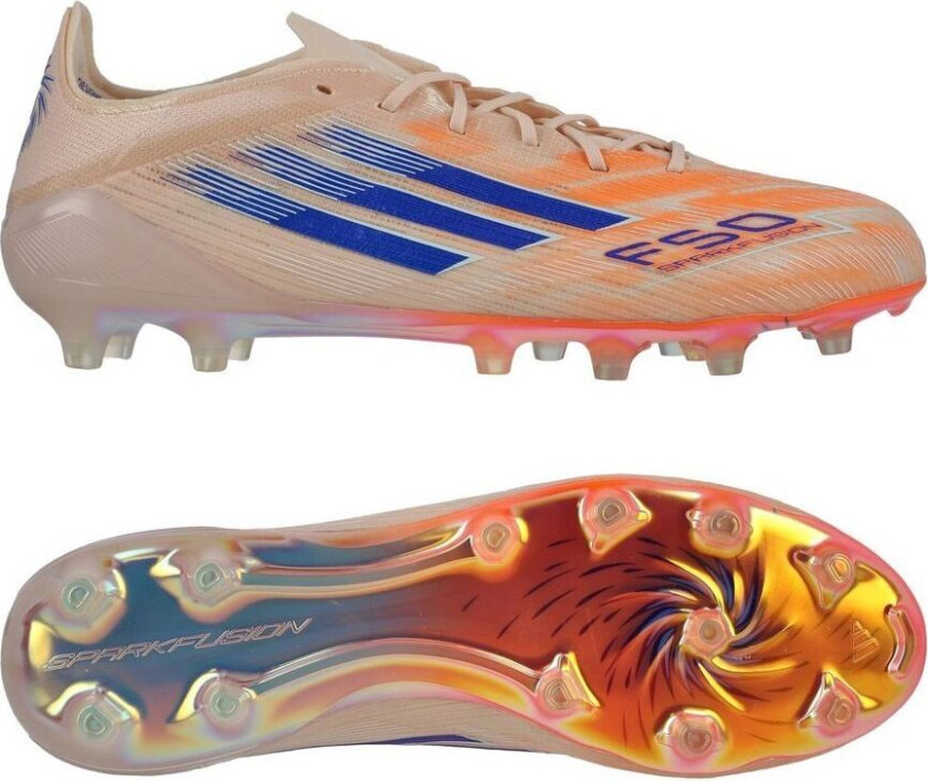 F50 Sparkfusion Elite Low Cut Fg/ag Coral Blaze - Oransje/lucid Blue/oransje Kvinner, størrelse 39⅓
