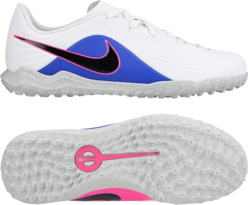 Tiempo Maestro Club TF Attack - Hvit/Svart/Blå/Rosa Barn - Turf (TF), størrelse 35