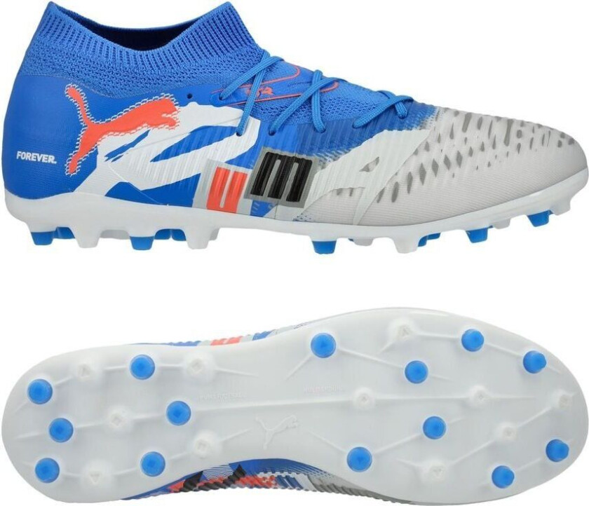 Future 8 Match MG Forever - White/Ultra Blue/Grå/ Svart/rød LIMITED EDITION - Multi Ground (MG), størrelse 46½