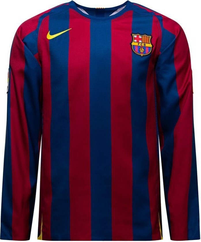 Barcelona Hjemmedrakt 2005/06 Reissue Langermet Limited Edition - Nike, størrelse Small