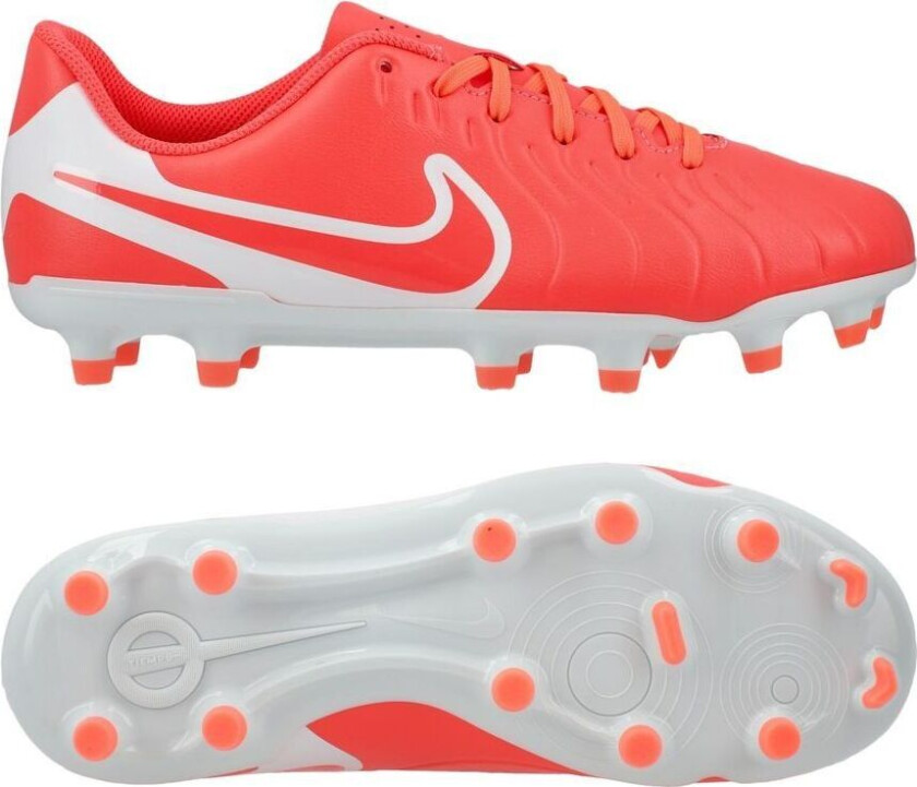 Tiempo Legend 10 Club Mg Mad Energy - Lava/hvit Barn - Multi Ground (Mg), størrelse 37½