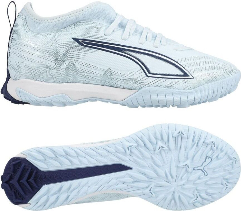 Ultra 6 Match Mid + TT Dreamrush - Isblå/ White/Blue Jewel Barn - Turf (TF), størrelse 34