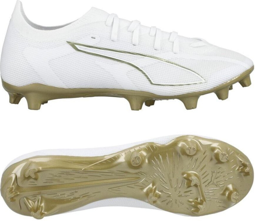 Ultra 6 Match Fg/ag White Gold - White/metallisk Gull/ Svart, størrelse 43