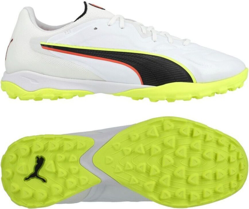 King 20 Pro Cage TT Unleashed - White/rød/Gul - Turf (TF), størrelse 40½