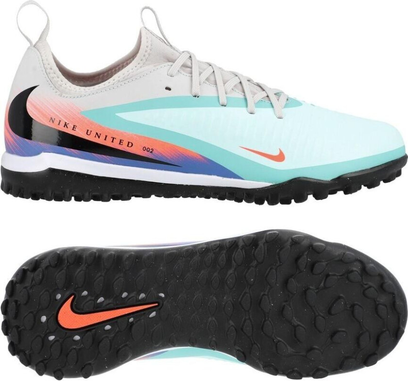 Phantom 6 Academy Low Cut Tf United - Turkis/oransje Barn - Turf (Tf), størrelse 35½