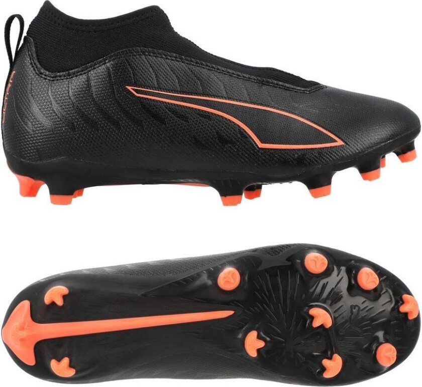 Ultra 6 Match Laceless + FG/AG Eclipse - Svart/ Rød Barn, størrelse 38