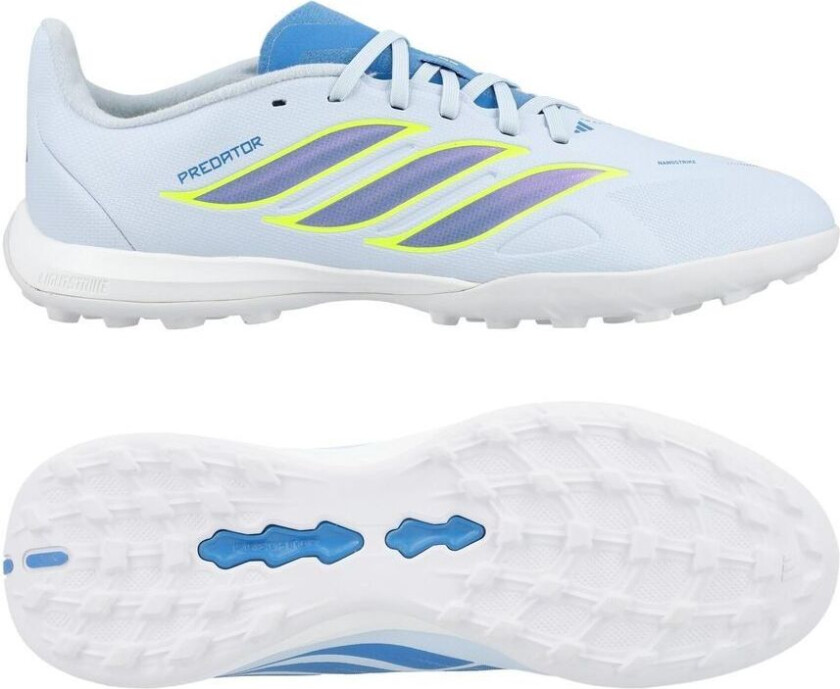 Predator League Tf Ice Cold Precision - Crystal Sky/ray Blue/gul Barn - Turf (Tf), størrelse 35½