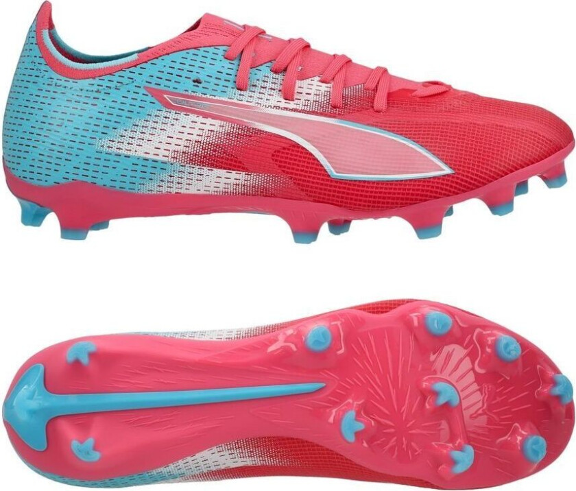 Ultra 6 Match FG/AG Re-charge - Hero Blå/Sunset Pink/Garnet Rose, størrelse 42