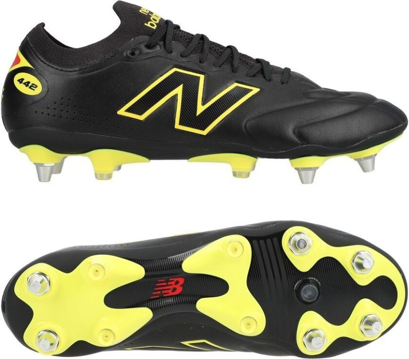 442 V3 Elite Knit Sg Live Wire - Svart/gul - Vått Gress (Sg), størrelse 45