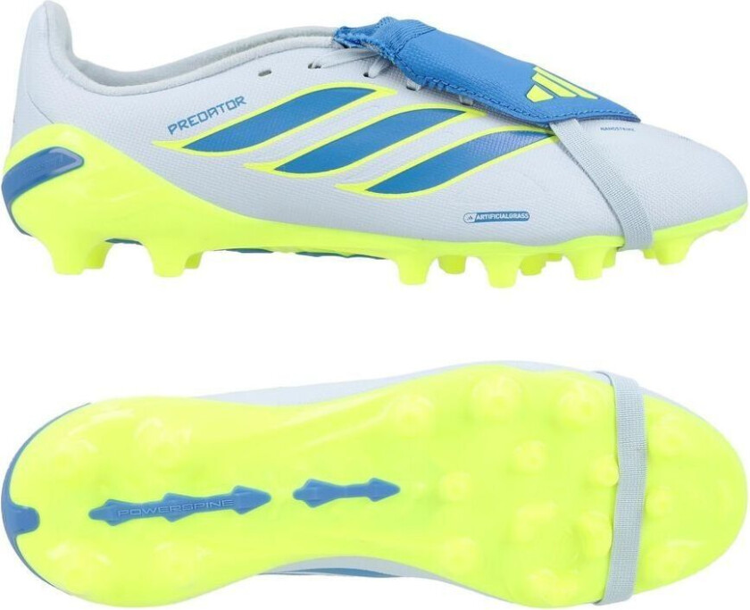 Predator League Fold-over Tongue Ag Ice Cold Precision - Crystal Sky/ray Blue/gul Barn - Kunstgress (Ag), størrelse 37⅓