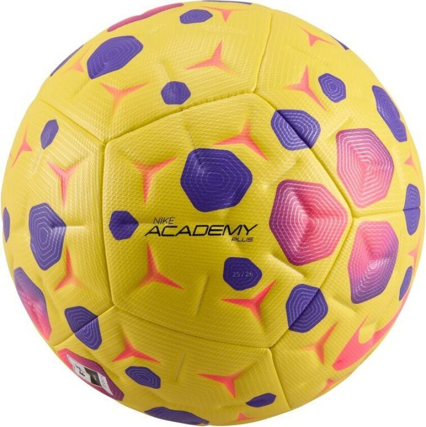 Fotball Academy Plus - Gul/lilla/rosa, størrelse Ball SZ. 4