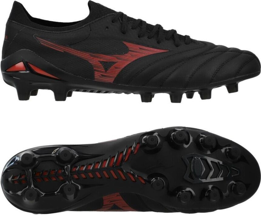 Morelia Neo IV Beta Elite FG Shadow Gem - Svart/rød - Gress (FG), størrelse 44½