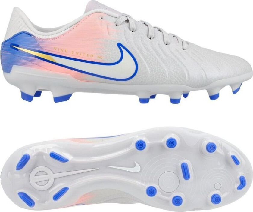 Tiempo Legend 10 Academy MG United - Vast Grey/Blå - Multi Ground (MG), størrelse 42½