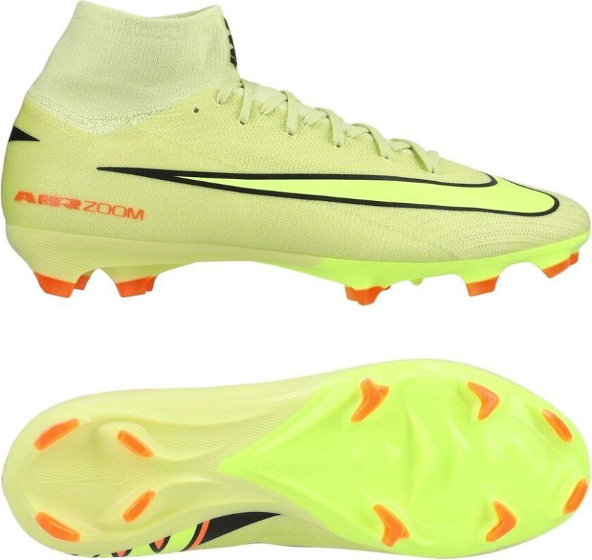 Air Zoom Mercurial Superfly 10 Pro FG Max Voltage - Gønn/Volt/Hyper Crimson - Gress (FG), størrelse 45