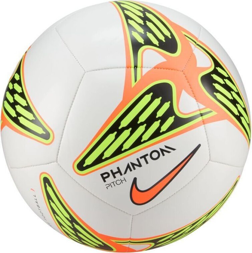 Fotball Phantom Max Voltage - Hvit/volt/hyper Crimson, størrelse Ball SZ. 5